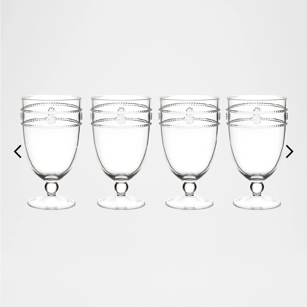 Juliska Acrylic glassware set-4
